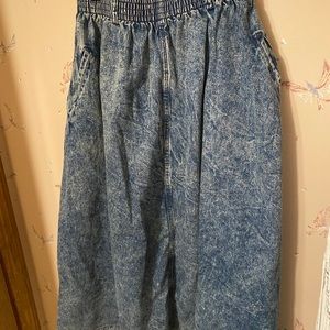Acid washed vintage OskKosh denim skirt
